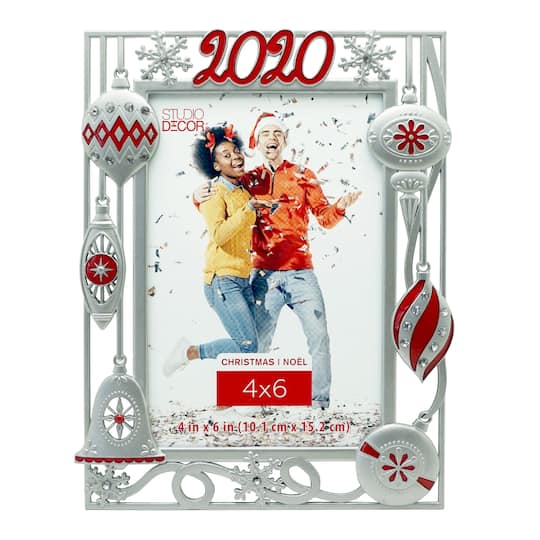 2020 Silver Ornaments 4" x 6" Frame, Christmas by Studio Décor® | Michaels